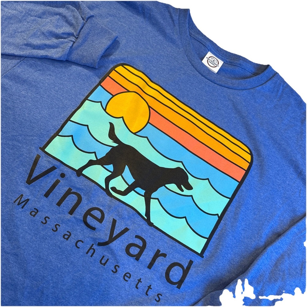 VINEYARD Cape Cod Clothing Summer Dog Comfort Long Sleeve Tee Men's XL